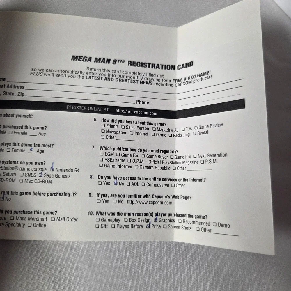 Mega Man 8 Anniversary Edition PS1 Complete With Manual Reg Card